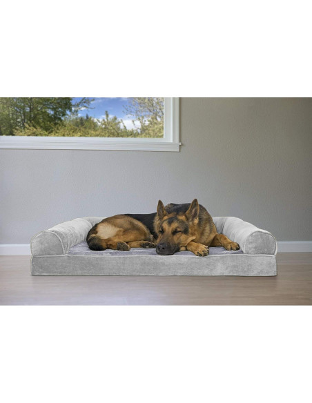 Cama Ortopédica para Perros Furhaven Jumbo Gris Humo 101.6x81.3cm