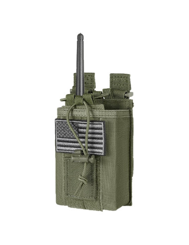Soporte de Radio Táctico FRTKK Molle Verde Ejército 15x4.3cm