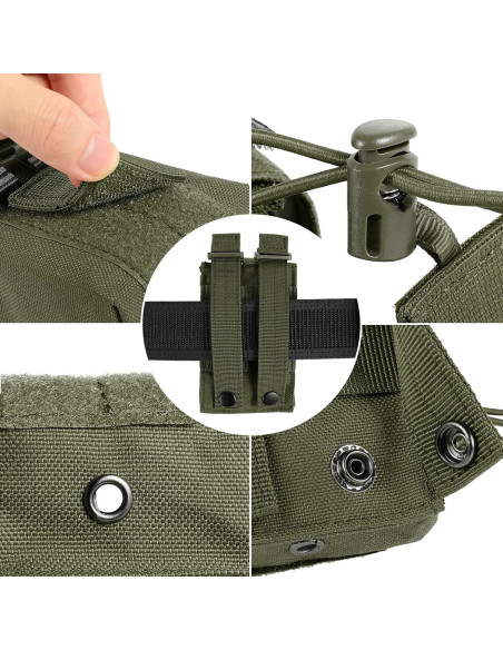 Soporte de Radio Táctico FRTKK Molle Verde Ejército 15x4.3cm