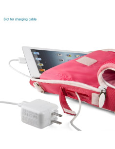 Bolsa para Laptop ECCRIS Rosa 13-14 Pulgadas Nylon Protectora 2