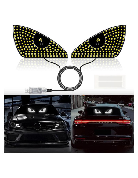 Luz LED Ojos del Diablo VOAKZEF para Autos USB 12 Modos