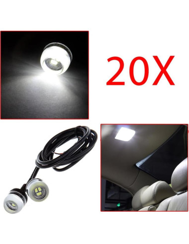ECCPP Luz de Niebla LED 18mm para Acura y Audi 2015
