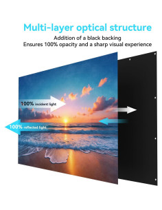 Pantalla de proyector portátil QRQ 120 pulgadas 16:9 plegable 2
