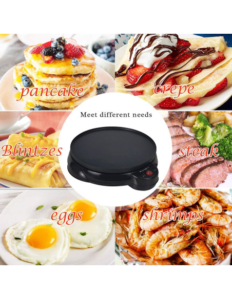 Horno de Crepas Eléctrico Health and Home 25.4 cm Antiadherente