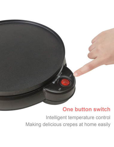 Horno de Crepas Eléctrico Health and Home 25.4 cm Antiadherente