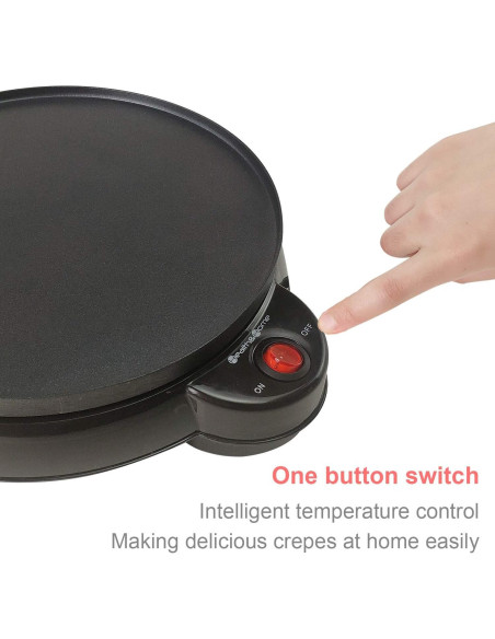 Horno de Crepas Eléctrico Health and Home 25.4 cm Antiadherente