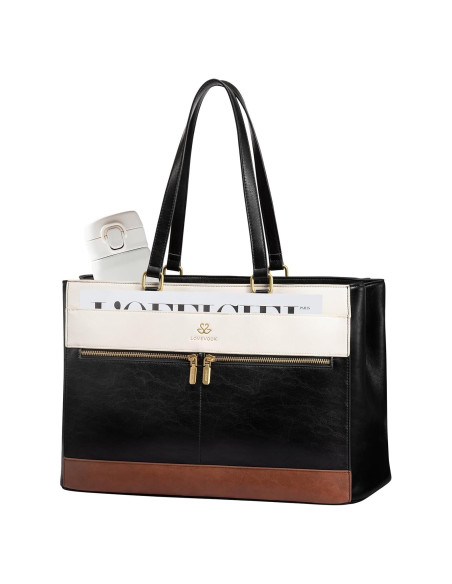 Bolsa para portátil Lovevook 15.6" mujer cuero organizadora