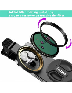 Filtro ND2-ND400 Variable 52mm para Teléfonos Móviles 2