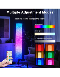 Lámpara de Pie LONRISWAY 147.83 cm RGB Dimmable Control Remoto 2
