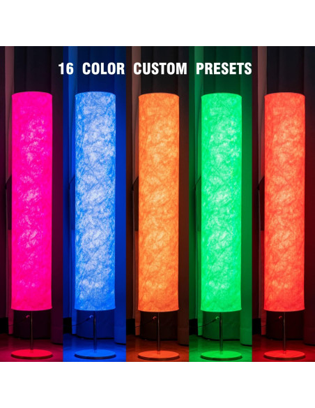 Lámpara de Pie LONRISWAY 147.83 cm RGB Dimmable Control Remoto