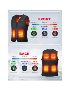 Chaleco Térmico Eléctrico KEMIMOTO para Mujeres - 8 Zonas Calentadoras 2