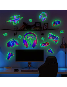 Calcomanías de Pared Prabahdak Brillan en la Oscuridad 54.8x49.8cm 2