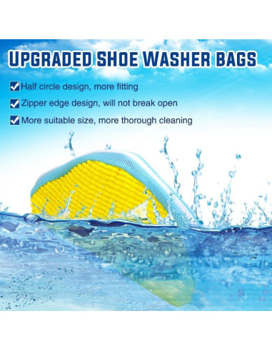 Bolsa de Lavado de Zapatos KISYONGUS Amarillo 2 Paquete