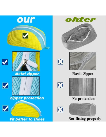 Bolsa de Lavado de Zapatos KISYONGUS Amarillo 2 Paquete