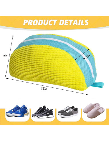 Bolsa de Lavado de Zapatos KISYONGUS Amarillo 2 Paquete
