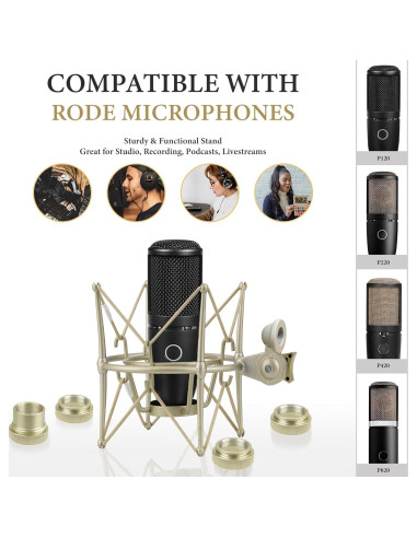 Soporte de Micrófono Antivibración GEEKRIA para AKG P120/P220
