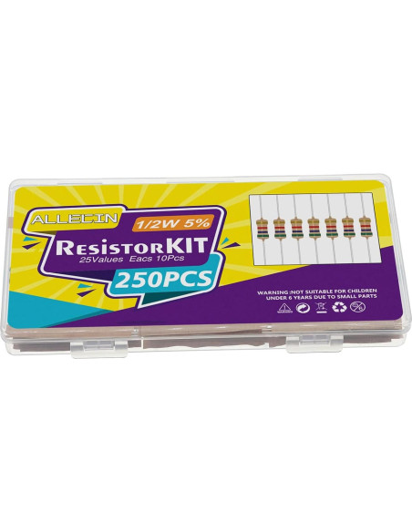 Kit de 25 Resistencias 1/2W ALLECIN 1 a 1M 5%