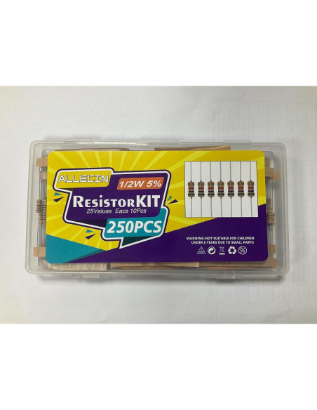 Kit de 25 Resistencias 1/2W ALLECIN 1 a 1M 5%