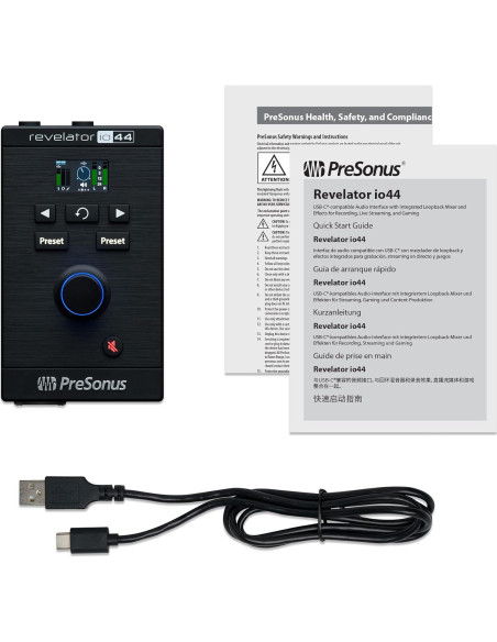Interfaz de audio USB-C PreSonus Revelator io44 compacta