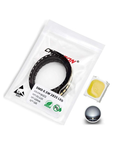 Diodos LED SMD 2835 CHANZON 100 Pcs 52 Lúmenes Blanco 6000K