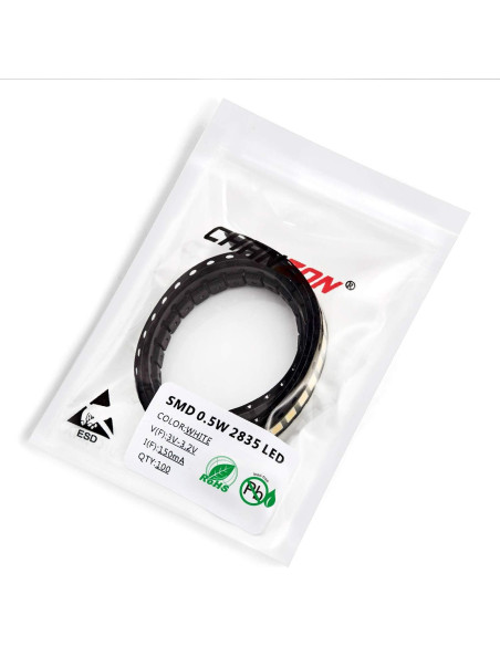 Diodos LED SMD 2835 CHANZON 100 Pcs 52 Lúmenes Blanco 6000K