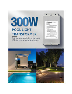 Transformador de Luz de Piscina Brilliantool 300W Acero Inoxidable 2