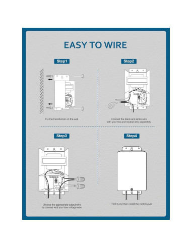 Transformador de Luz de Piscina Brilliantool 300W Acero Inoxidable