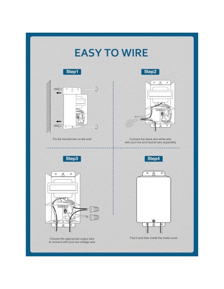 Transformador de Luz de Piscina Brilliantool 300W Acero Inoxidable