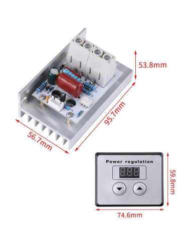 Controlador de Velocidad Digital YWBL-WH 10000W 220V 80A