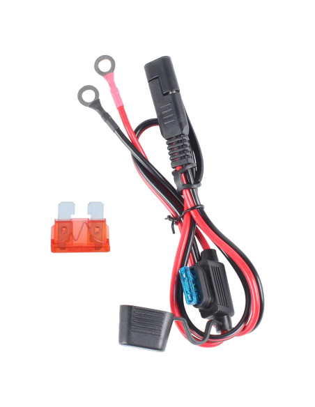 Cable de Conector SAE 16AWG con Terminal de Anillo 0.6m