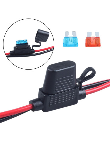 Cable de Conector SAE 16AWG con Terminal de Anillo 0.6m