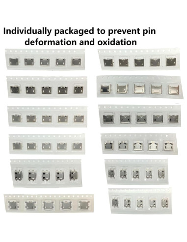 Kit de 60 Conectores Micro USB Femeninos ProCircFix 5 Pines