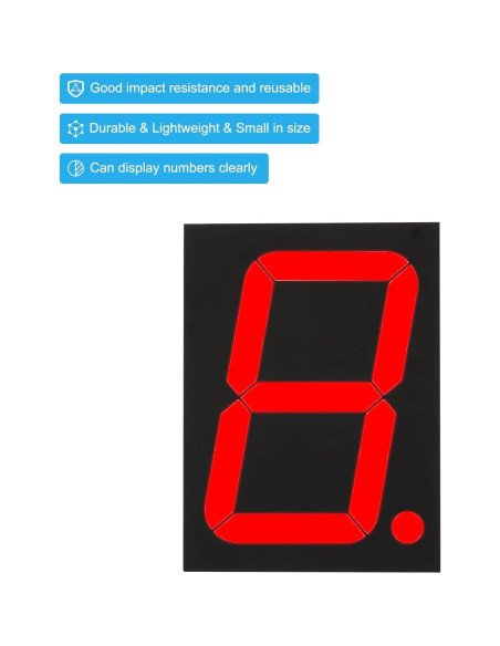 Tubo Digital LED PATIKIL 7 Segmentos Rojo 10 Pines 7.2V 4"