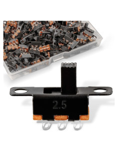 100pcs Mini Interruptor Deslizante SPDT Juasky SS-12F15 10x6x5mm
