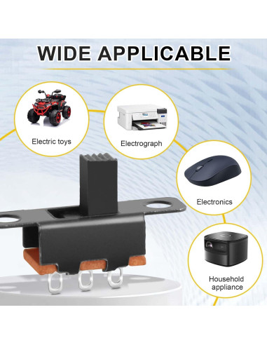 100pcs Mini Interruptor Deslizante SPDT Juasky SS-12F15 10x6x5mm