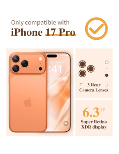 Funda GVIEWIN para iPhone 17 Pro con Protector de Pantalla Floral 2