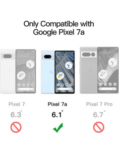 Funda JETech para Google Pixel 7a 15.6 cm Transparente Antigolpes 2