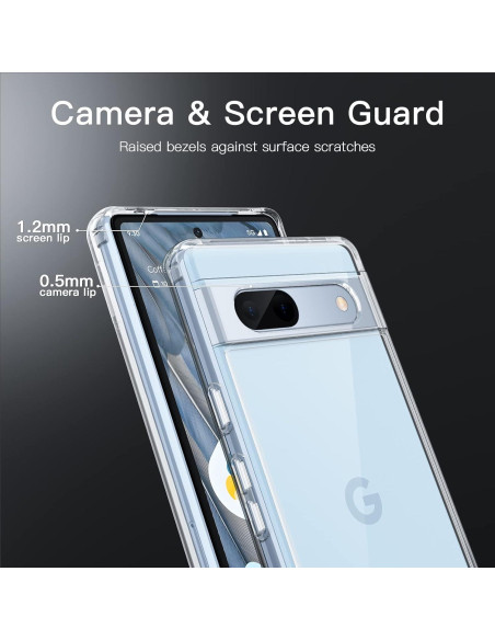 Funda JETech para Google Pixel 7a 15.6 cm Transparente Antigolpes
