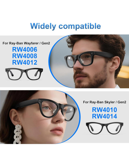 Almohadillas para nariz HiBloks para gafas Ray-Ban Meta Gen 2