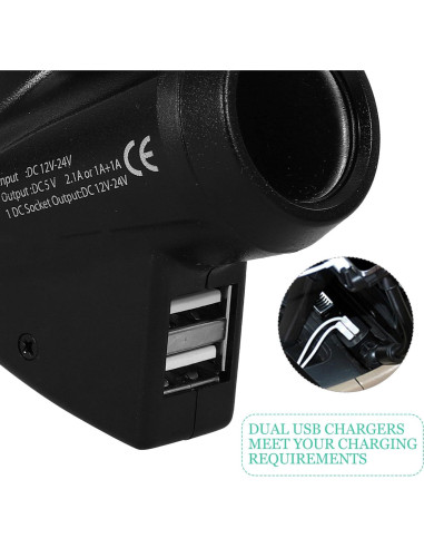 Soporte para Teléfono Veemoon + Cargador de Coche Dual USB