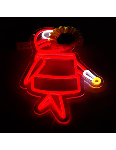 Señal de Neón Robot Rojo JFLLamp para Decoración de Pared