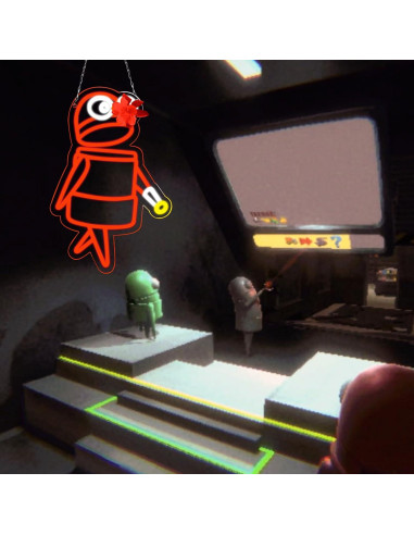 Señal de Neón Robot Rojo JFLLamp para Decoración de Pared