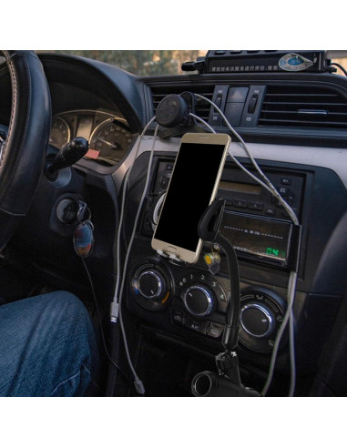 Soporte para Teléfono Veemoon + Cargador de Coche Dual USB