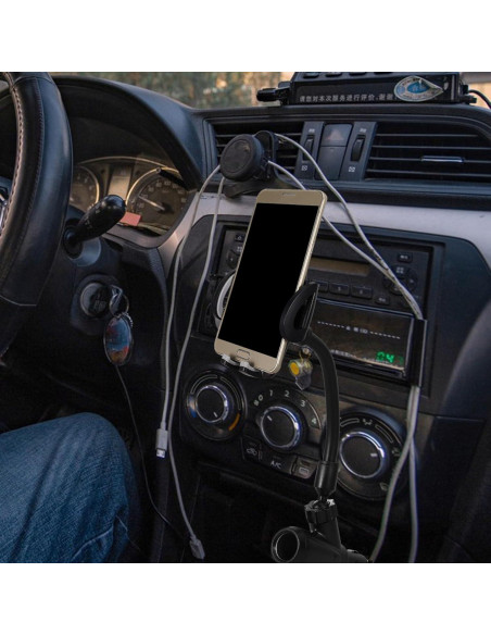 Soporte para Teléfono Veemoon + Cargador de Coche Dual USB
