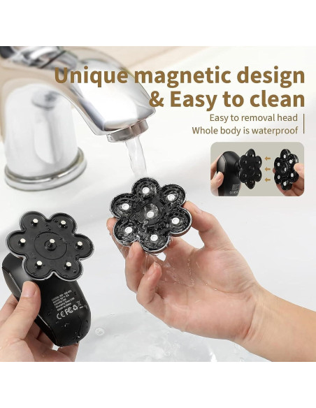 Afeitadora de Cabeza Calva SHPAVVER Turbo Impermeable IPX7