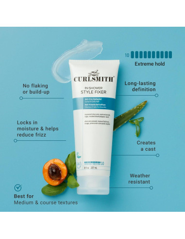 Gel Fijador de Rizos Curlsmith 59 ml - Fijación Fuerte y Vegano