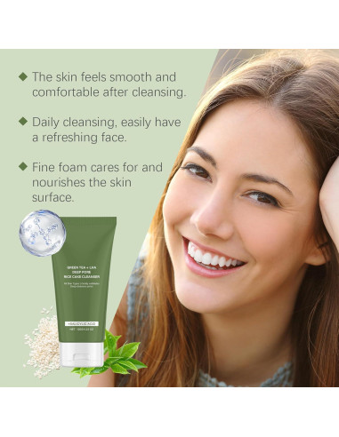 Limpiador Facial de Té Verde Flobow 117g - Piel Grasa y Acné