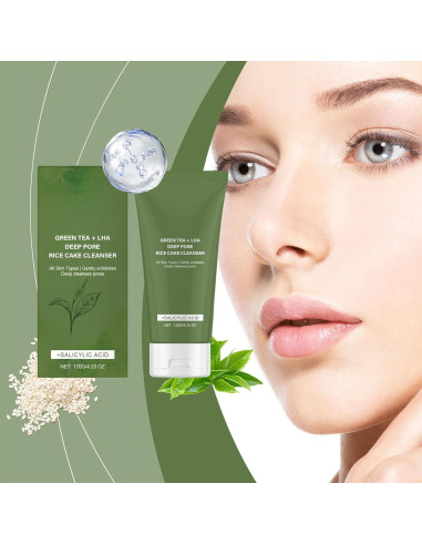 Limpiador Facial de Té Verde Flobow 117g - Piel Grasa y Acné