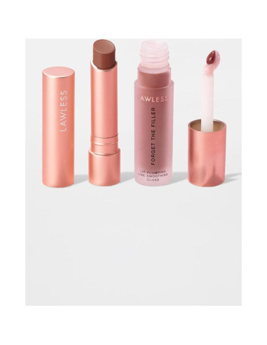 Set de Labios Gemelos LAWLESS - Brillo y Bálsamo Rojo