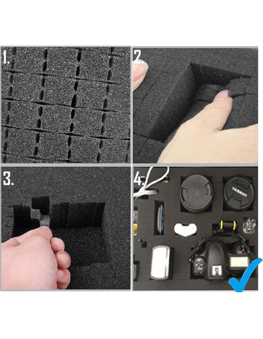 Estuche Duro Impermeable AOOCY IP67 Personalizable 28x23x10cm